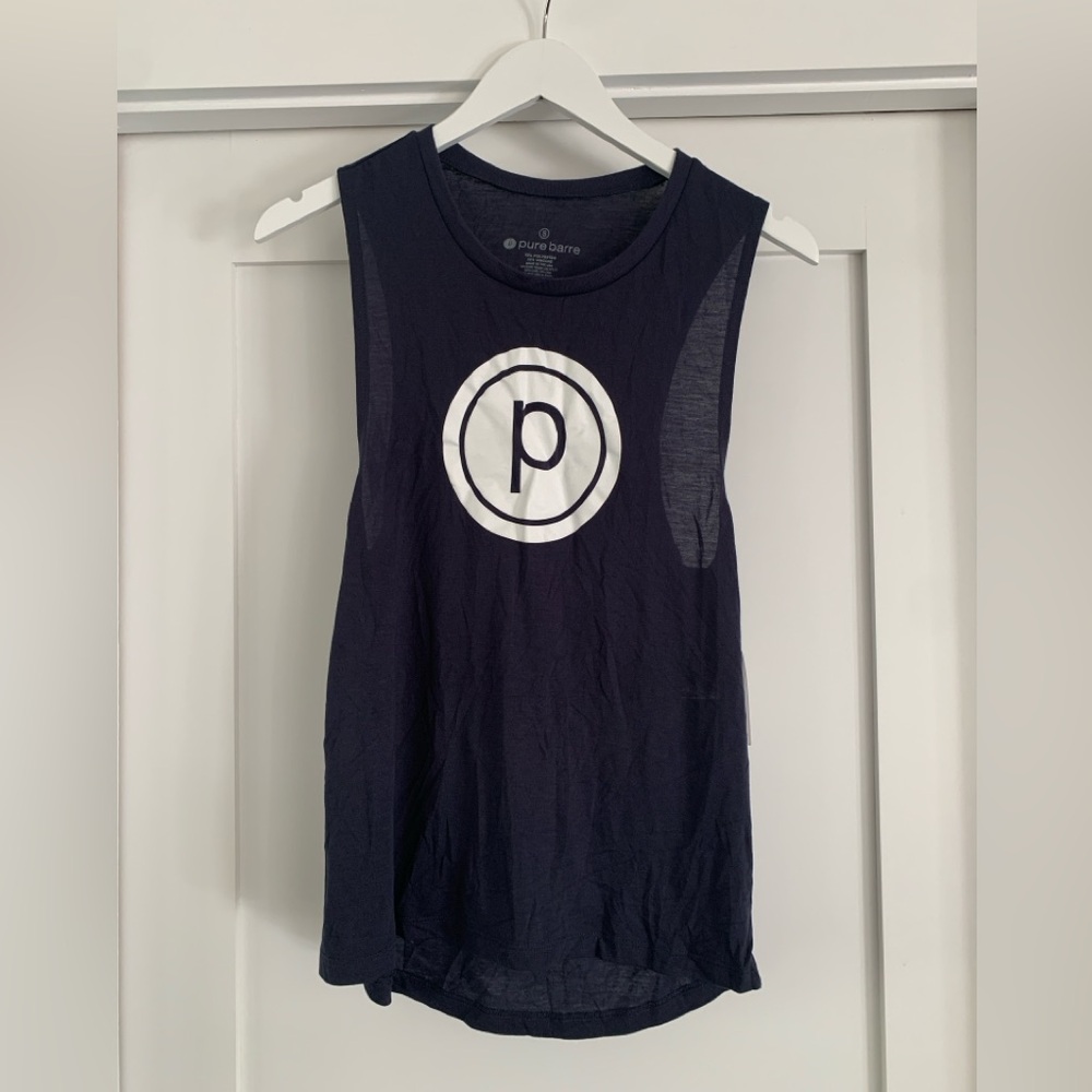 Pure Barre Classic Circle P Navy Tank [Small]
